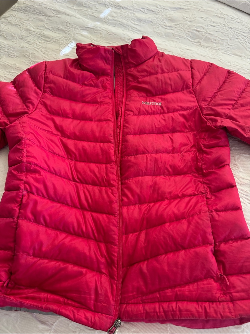 Marmot Kids Bright Pink Quilted Puffer Jacket